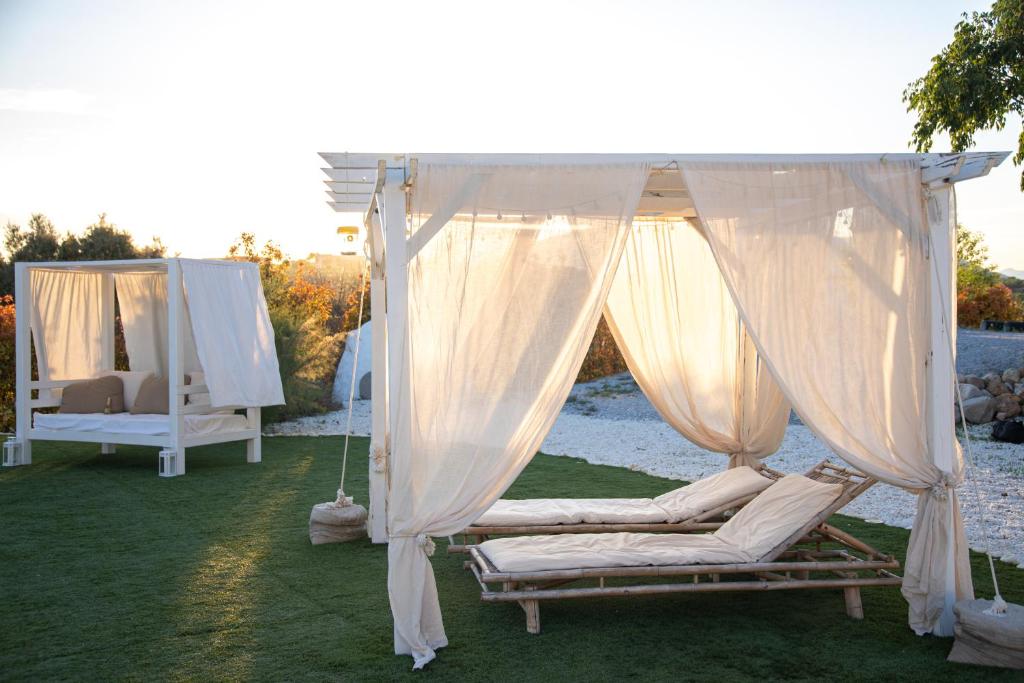 cama balinesa en terraza