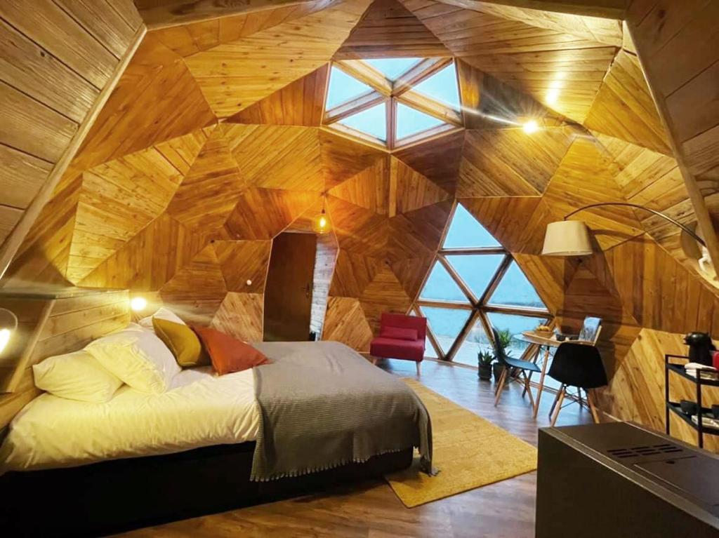 dormitorio domo geodésico