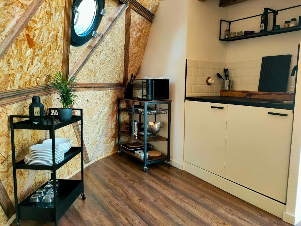 interior cocina domo geodésico