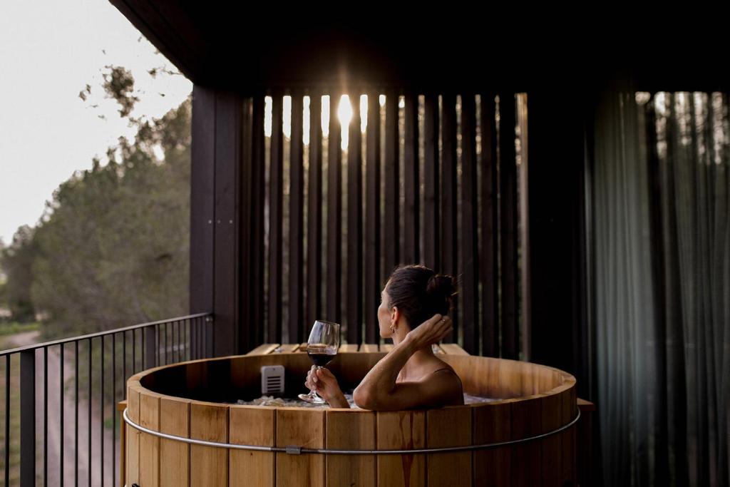 jacuzzi cabaña de lujo cerca de barcelona