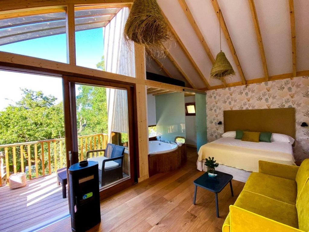 interior cabañas en Bueu