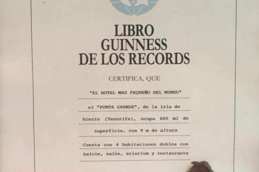 record del hotel más pequeño en el hierro