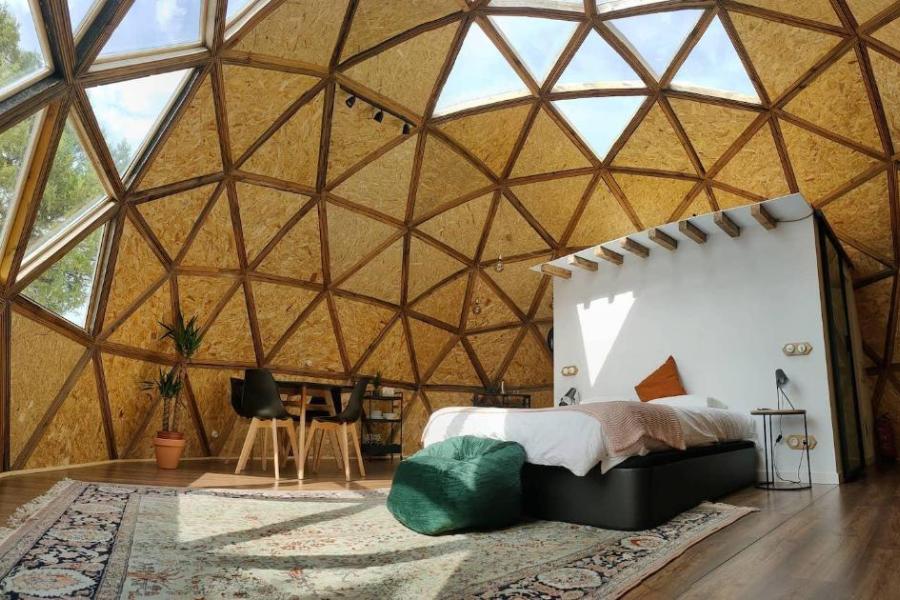 interior domo geodésico