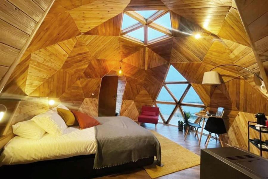 dormitorio domo geodésico