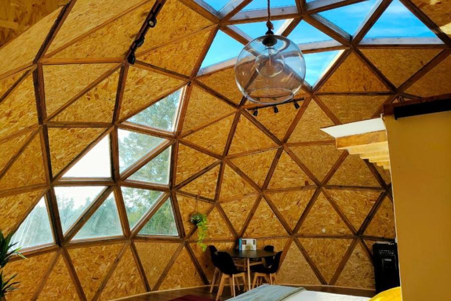 interior domo geodésico